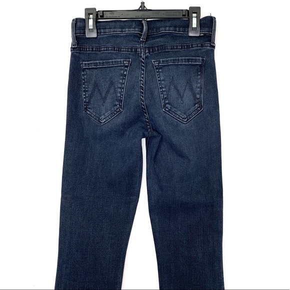 MOTHER Rascal Ankle Snippet Cropped Jeans in BLACKBIRD SIZE 24 - Picture 8 of 15